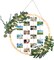 Large Round Picture Frames Collage Wall Decor 23.62" Wood Collage Picture Frames DIY Photo Collage Frame with 50 Clips and LED Light for Wedding Season Baby Shower Christmas Holiday Gift